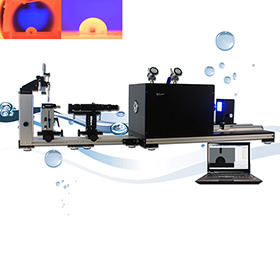 Contact angle measurement system for  ultra-high temperature or vacuum atmosphere measurement