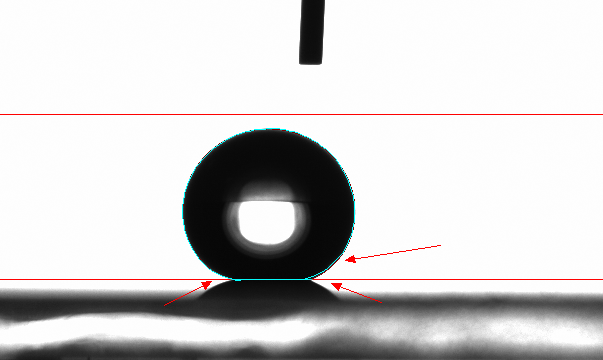 measurement of surface tension and contact angle by drop shape analysis software 