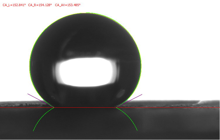 software for measuring contact angle by Young-Laplace equation fitting method based on ADSA-RealDrop